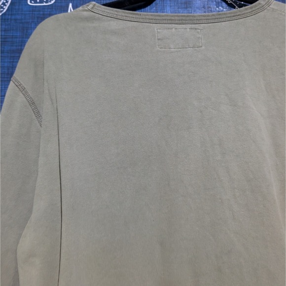 Officine Generale Organic Cotton Fleece Crew Neck Sweatshirt Green Size Large - Picture 12 of 13